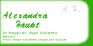 alexandra haupt business card